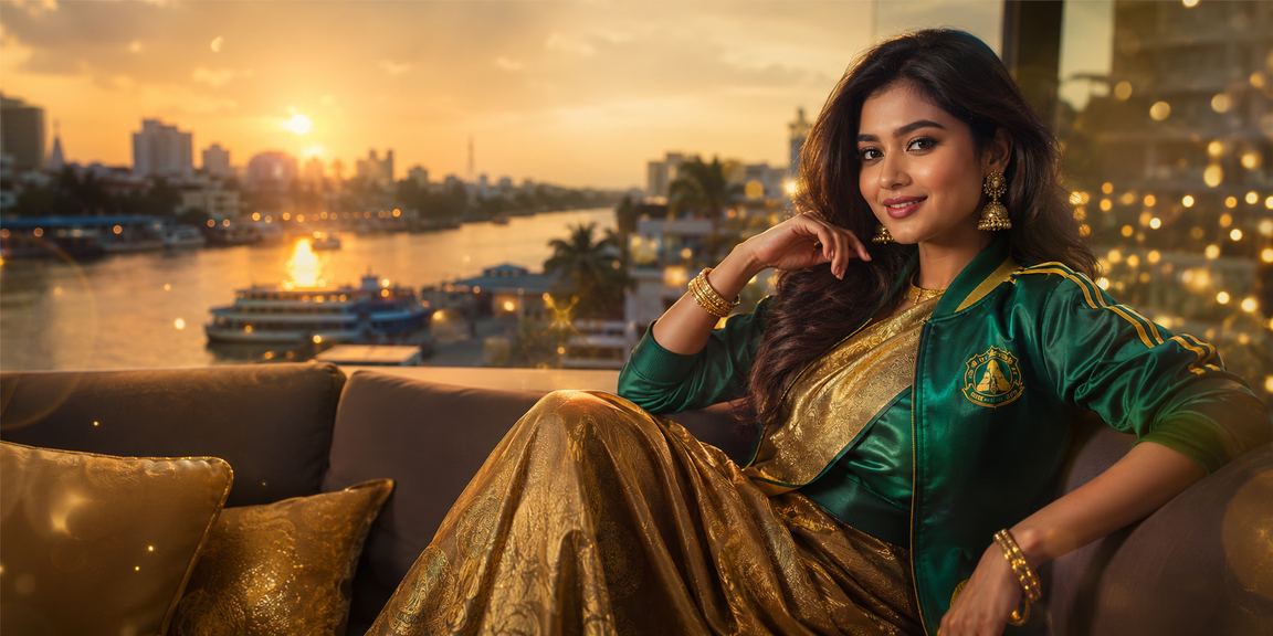 খুলনায় শাড়ি পরিহিতা নারী ক্রিকেট বেটিং উপভোগ করছেন